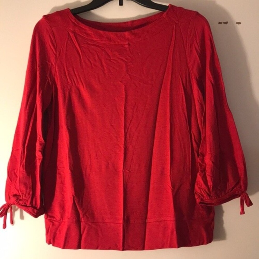 Dressbarn Long Sleeve Knit Top Hot Pink Size XS